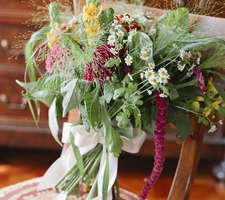 Colourful bridal bouquet