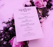 Wedding menu detail