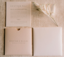 Wedding invitation letterpress, wedding rings