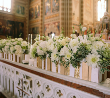 Wedding flowers for the church