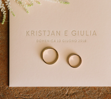 Wedding invitation letterpress, wedding rings