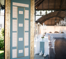 Wedding seating chart detail