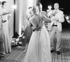 First dance as husband and wife with sparkles