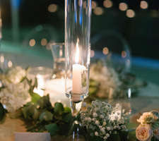 Long romantic candles for your wedding table